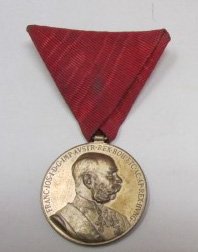  Austrian, Pre WWI, Signum Memoriae Medal & Military Ribbon — image 2
