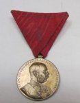 Austrian, Pre WWI, Signum Memoriae Medal & Military Ribbon