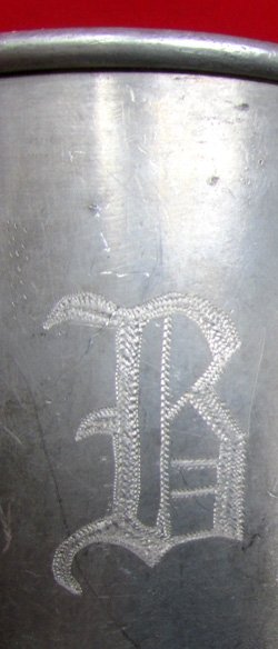  US Pre WWI Curved Edge Canteen Cup With Trench Art — image 3