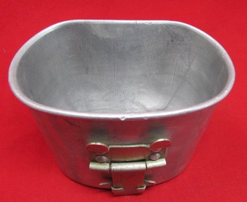  US Pre WWI Curved Edge Canteen Cup With Trench Art — image 4