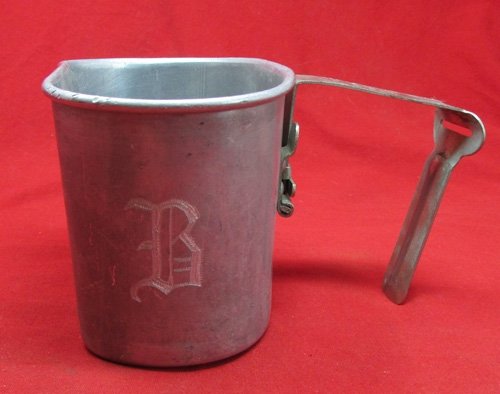  US Pre WWI Curved Edge Canteen Cup With Trench Art — image 6