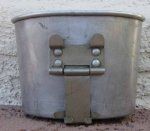 US Pre WWI Curved Edge Canteen Cup With Trench Art