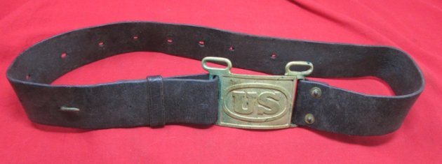  US Indian Wars Era, M1874 Infantry Waist Belt & Buckle, Palmer Brace System — image 2