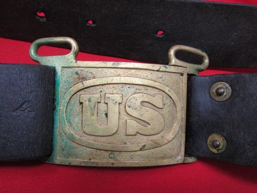  US Indian Wars Era, M1874 Infantry Waist Belt & Buckle, Palmer Brace System — image 3