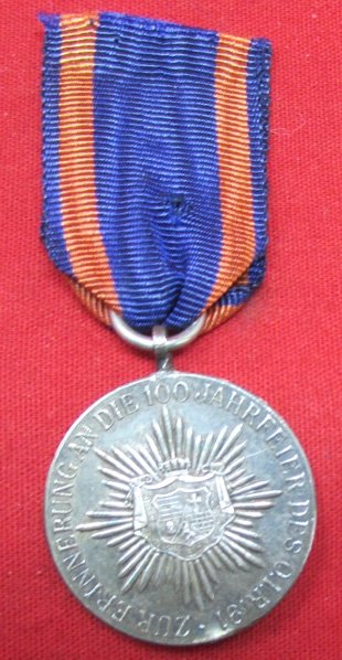  German Pre-WWI, Oldenburg IR-91 Centennial Medal, 1813-1913 — image 2