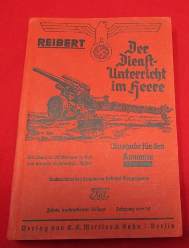  German WWII Reibert Manual, Kanonier, Early Edition 1937 - 38 — image 2