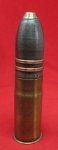French WWI 37 mm Projectile & Casing, 1-18, INERT