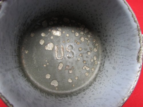  US Spanish American War Era Stamped Enamel Drinking Cup — image 3