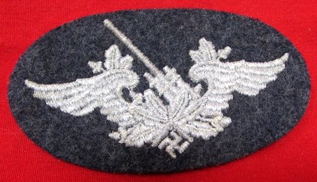  German WWII, Luftwaffe Flak Artillery Sleeve Insignia — image 3