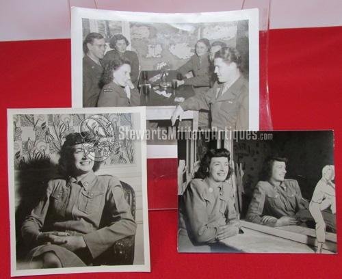  US WWII WAC, British Red Cross Ladies, Photo Lot, 3 — image 2