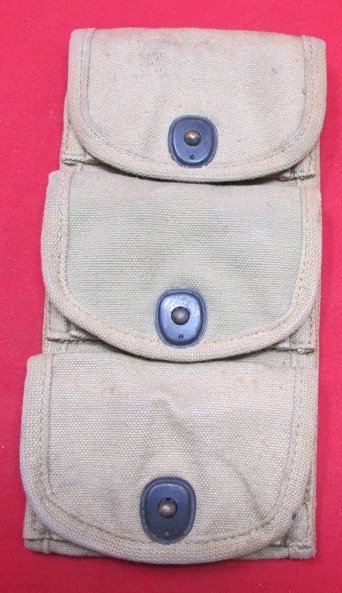  US WWI, M1917 Revolver, 3 Pocket Halfmoon Clip Pouch — image 2