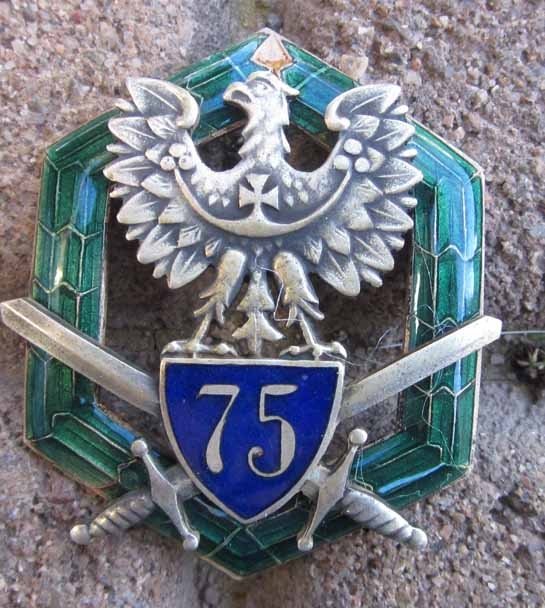  Polish Regimental Badge, Collectors Copy, 75th Infantry Regiment, Panasiuk — image 2