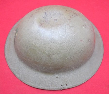 US WWI 91st Infantry Division Doughboy Helmet, Complete, Wilmer Eyeshield Modification — image 4
