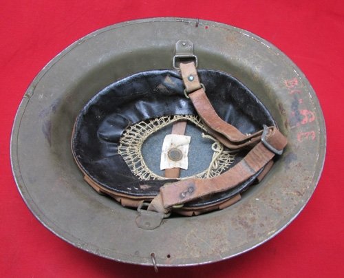  US WWI 91st Infantry Division Doughboy Helmet, Complete, Wilmer Eyeshield Modification — image 5