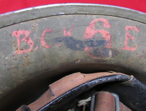 US WWI 91st Infantry Division Doughboy Helmet, Complete, Wilmer Eyeshield Modification — image 6