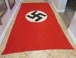 German WWII NSDAP Banner & Party Badge, Double Sided, GI …