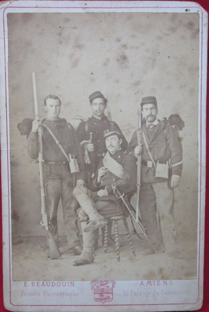  French Franco-Prussian War Cabinet Card, Determined Volunteers — image 2