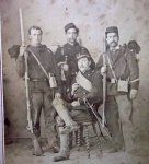 French Franco-Prussian War Cabinet Card, Determined Volunteers