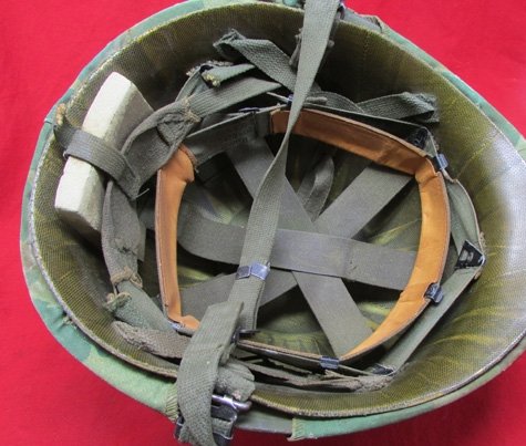  US Vietnam War GI Airborne Steel Helmet, Major, 1966 ERDL Contract Helmet Cover — image 4