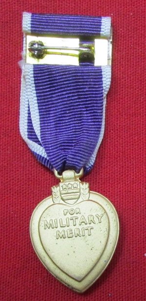 US Miniature Purple Heart Medal and Ribbon, Cold War Era — image 3