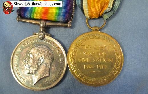  British, WWI War Medal-Victory Medal Casualty Pair ASC — image 4