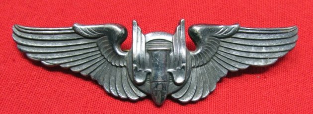  US WWII USAAF 3 Inch Aerial Gunner Wings, Sterling, Pinback — image 2