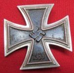 German WWII 1st Class Iron Cross, Pin Field Repair