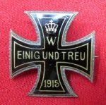 German WWI Patriotic Miniature Iron Cross 1st Class, United & …