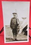 British WWI Real Photo Postcard, Marching Order, Yorkshire Rgt