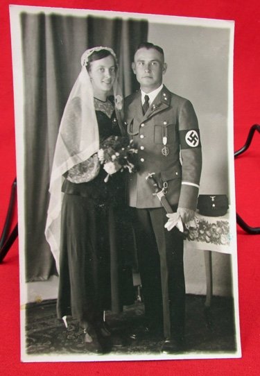  German WWII SA -Man and his Bride RPC, 1937 — image 2