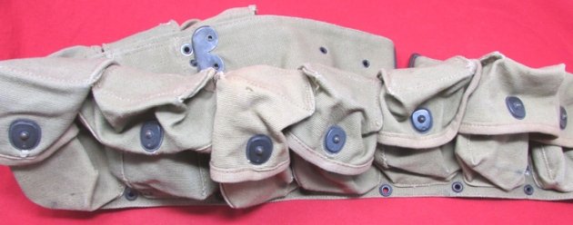  US WWI M1917 10 Pocket Enlisted Medical Belt, Green Canvas — image 3