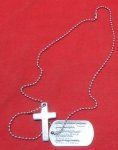US Post WWII Dog tag & Christian Cross, NV Boot …