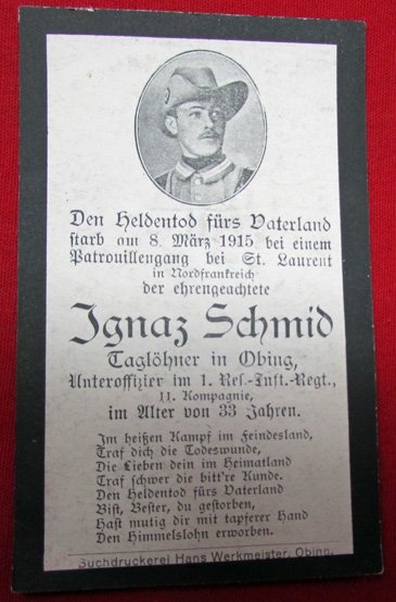  German WWI Mass Card, Colonial Soldier — image 2