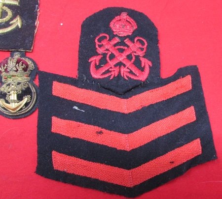  British Victorian-WWII 8 Piece Cloth Royal Navy Insignia Lot — image 5
