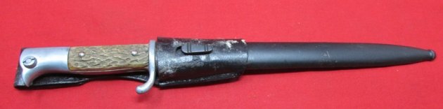  German WWII Wehrmacht Dress Bayonet, Faux Stag Grips, Frog — image 2