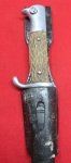 German WWII Wehrmacht Dress Bayonet, Faux Stag Grips, Frog