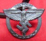 German WWII NSFK Membership Badge, Numbered Reverse