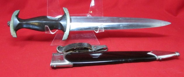  German WWII SS M1933 Enlisted Dagger & Hanger, RZM M7/83, Plumacher — image 7