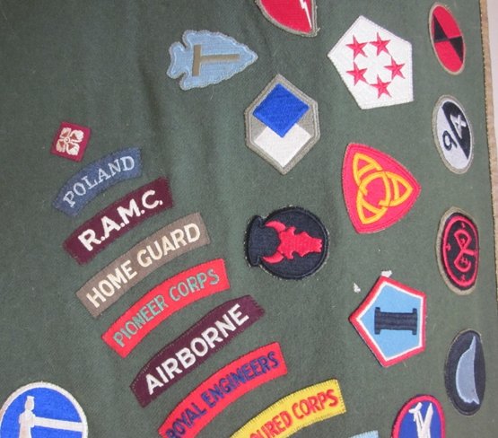  US WWII Souvenir Patch Blanket, White-Tongue 101st ABN SSI, 256  Pieces — image 9