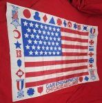 US Post Civil War, GAR National Encampment Souvenir Flag, Chicago …