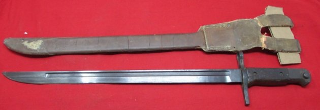  Japanese WWII Type 30 Bayonet, Arrow M, Rubberized Scabbard — image 6