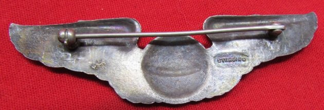  US WWII Navigator Wings, Sterling, Pinback — image 3