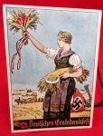German WWII Postcard, 1933 Harvest Festival Greeting