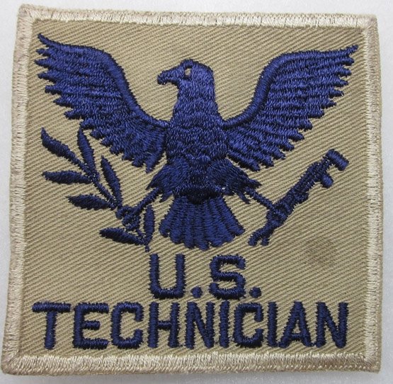  US WWII Technician SSI, White Border — image 2