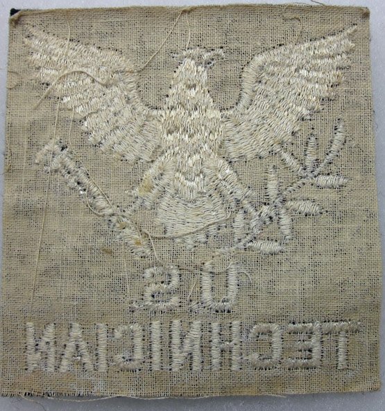  US WWII Technician SSI, White on Black — image 3