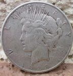 US Silver Coin, Peace Dollar 1923, San Francisco Mint