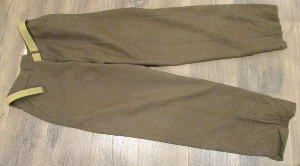  US WWII Army, Trousers, Field, Wool Serge, OD33, Phila QMD 1945 — image 2