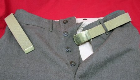  US WWII Army, Trousers, Field, Wool Serge, OD33, Phila QMD 1945 — image 3