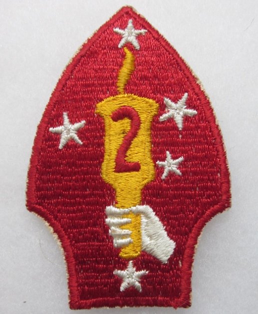  US WWII USMC 2nd Marine Division SSI, 2nd Pattern — image 2