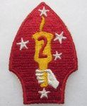 US WWII USMC 2nd Marine Division SSI, 2nd Pattern